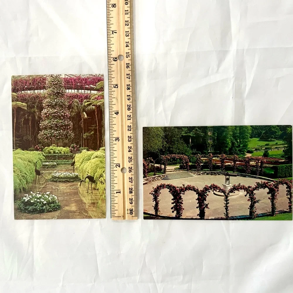 Lot 9 Vintage Postcard Longwood Gardens Kennett Sq PA Ephemera Botanical Unused